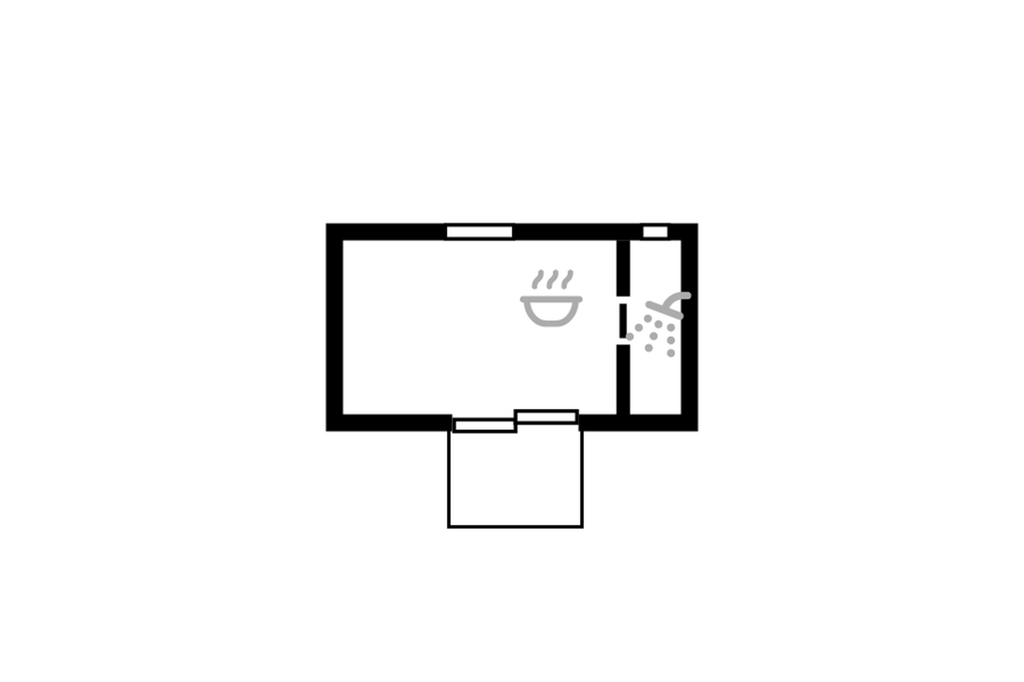 5 2 x 3 0 studio w bathroom